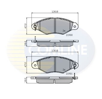 Комплект тормозных колодок, дисковый механизм COMLINE CBP0485