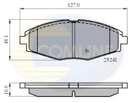 Комплект тормозных колодок, дисковый механизм COMLINE CBP0486