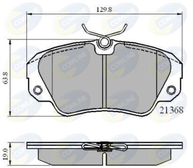 Комплект тормозных колодок, дисковый механизм COMLINE CBP0493