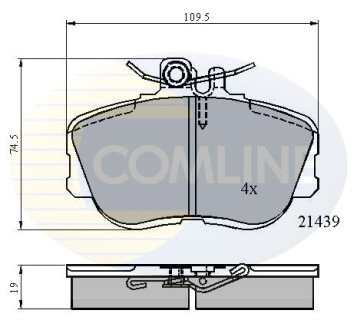 Комплект тормозных колодок, дисковый механизм COMLINE CBP0503