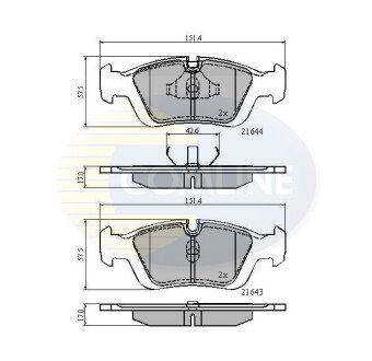 Комплект тормозных колодок, дисковый механизм COMLINE CBP0513