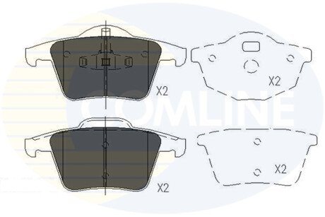 Комплект тормозных колодок, дисковый механизм COMLINE CBP06027