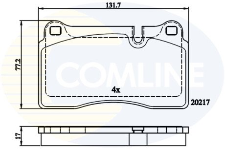 Комплект тормозных колодок, дисковый механизм COMLINE CBP06030