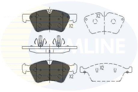 Комплект тормозных колодок, дисковый механизм COMLINE CBP06060 (фото 1)