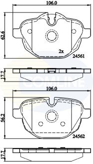 Комплект тормозных колодок, дисковый механизм COMLINE CBP06092