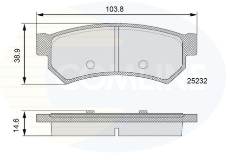 Комплект тормозных колодок, дисковый механизм COMLINE CBP06100