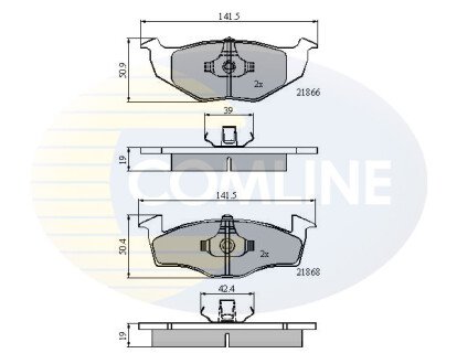 Комплект тормозных колодок, дисковый механизм COMLINE CBP0706