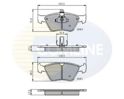 Комплект тормозных колодок, дисковый механизм COMLINE CBP0738 (фото 1)