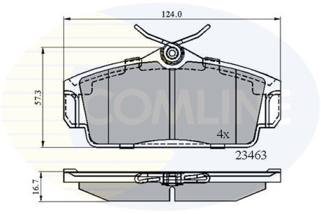 Комплект тормозных колодок, дисковый механизм COMLINE CBP0740