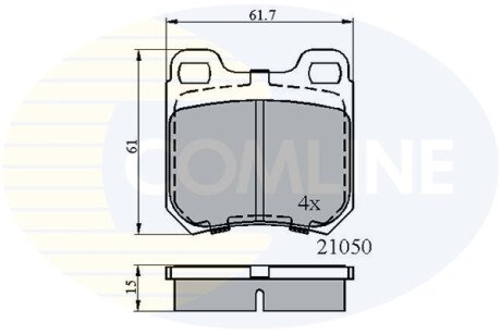 Комплект тормозных колодок, дисковый механизм COMLINE CBP0741