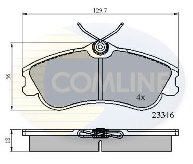 Комплект тормозных колодок, дисковый механизм COMLINE CBP0892