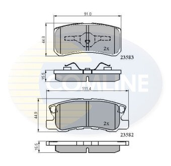 Комплект тормозных колодок, дисковый механизм COMLINE CBP0905 (фото 1)