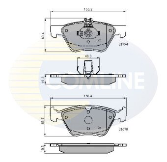 Комплект тормозных колодок, дисковый механизм COMLINE CBP0913