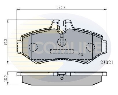 Комплект тормозных колодок, дисковый механизм COMLINE CBP0914 (фото 1)