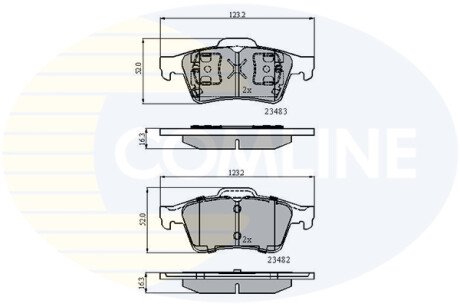 Комплект тормозных колодок, дисковый механизм COMLINE CBP0946 (фото 1)