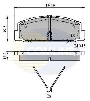 Комплект тормозных колодок, дисковый механизм COMLINE CBP0986