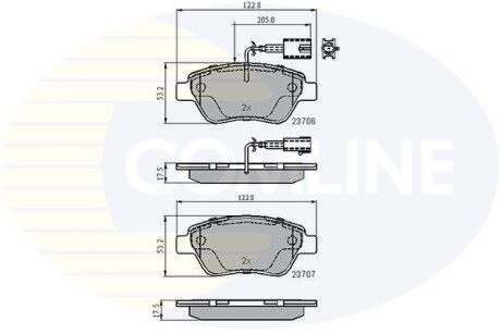 Комплект гальмівних колодок, перід COMLINE CBP11037