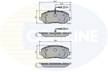 Комплект тормозных колодок, дисковый механизм COMLINE CBP11158