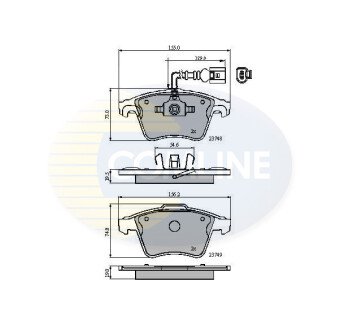 Комплект тормозных колодок, дисковый механизм COMLINE CBP11311