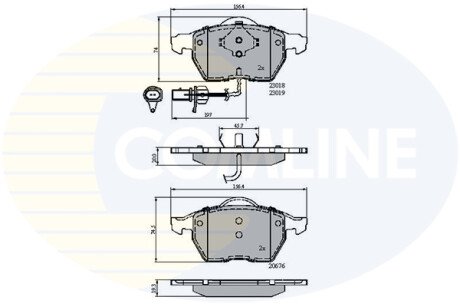 Комплект тормозных колодок, дисковый механизм COMLINE CBP11542