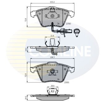 Комплект тормозных колодок, дисковый механизм COMLINE CBP11753