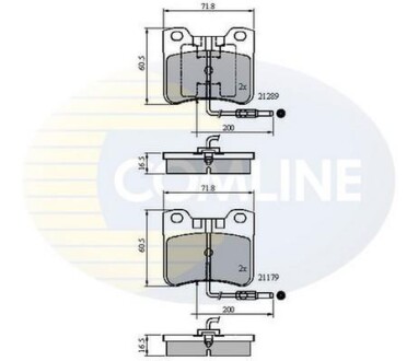 Комплект тормозных колодок, дисковый механизм COMLINE CBP1231
