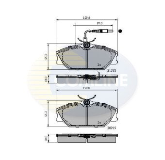 Комплект тормозных колодок, дисковый механизм COMLINE CBP1526