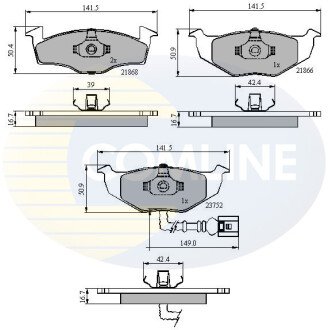 Комплект тормозных колодок, дисковый механизм COMLINE CBP1707