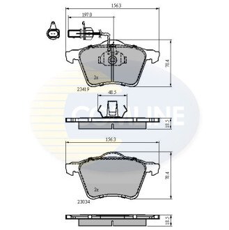 Комплект тормозных колодок, дисковый механизм COMLINE CBP1885