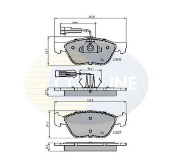Комплект тормозных колодок, дисковый механизм COMLINE CBP1897