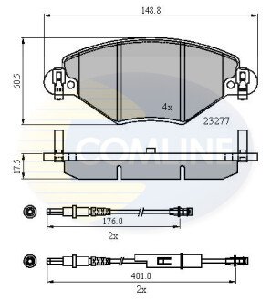 Комплект тормозных колодок, дисковый механизм COMLINE CBP21120