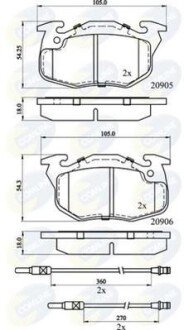 Комплект тормозных колодок, дисковый механизм COMLINE CBP2416
