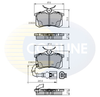Комплект тормозных колодок, дисковый механизм COMLINE CBP2797