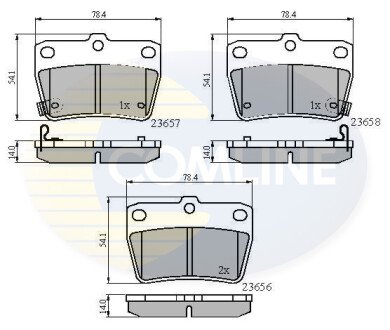 Комплект тормозных колодок, дисковый механизм COMLINE CBP31134