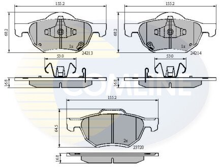 Комплект тормозных колодок, дисковый механизм COMLINE CBP31195