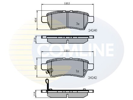 Комплект тормозных колодок, дисковый механизм COMLINE CBP31518