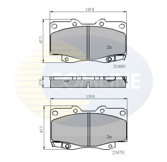 Комплект тормозных колодок, дисковый механизм COMLINE CBP31574