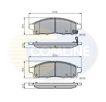 Комплект тормозных колодок, дисковый механизм COMLINE CBP31584