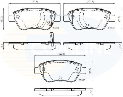 Комплект тормозных колодок, дисковый механизм COMLINE CBP31594