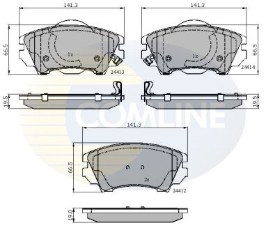 Комплект тормозных колодок, дисковый механизм COMLINE CBP31680