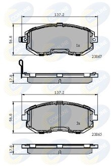 Комплект тормозных колодок, дисковый механизм COMLINE CBP31760