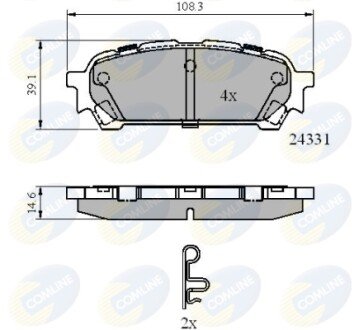 Комплект тормозных колодок, дисковый механизм COMLINE CBP31775