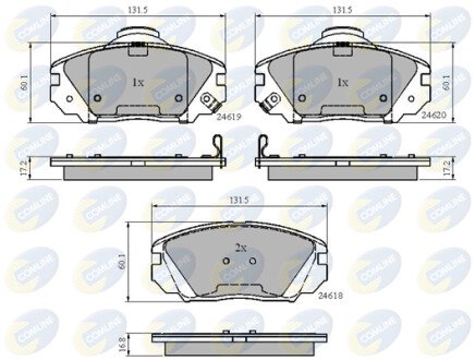 Комплект тормозных колодок, дисковый механизм COMLINE CBP31788