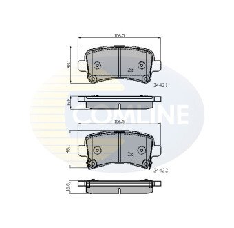 Комплект тормозных колодок, дисковый механизм COMLINE CBP31795