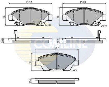 Комплект тормозных колодок, дисковый механизм COMLINE CBP32036