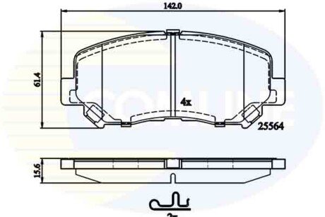 Комплект тормозных колодок, дисковый механизм COMLINE CBP32252