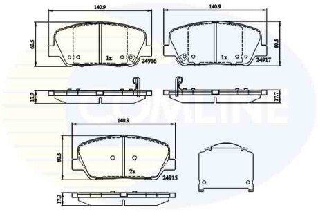 Автозапчасть COMLINE CBP32259