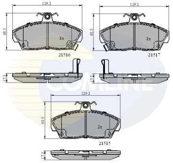 Комплект тормозных колодок, дисковый механизм COMLINE CBP3232