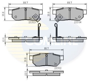 Комплект тормозных колодок, дисковый механизм COMLINE CBP3242 (фото 1)