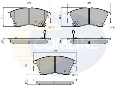 Комплект тормозных колодок, дисковый механизм COMLINE CBP3295